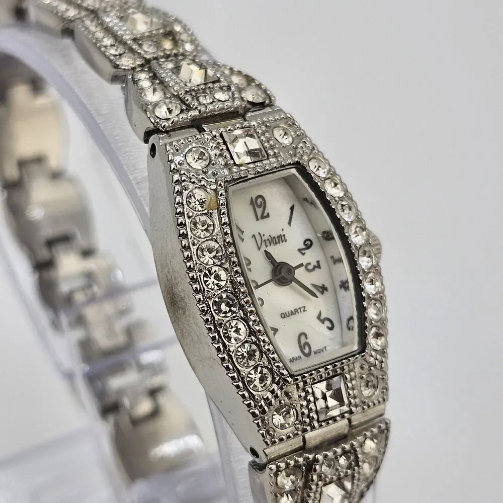 Vivani Women's Watch 18MM White Dial Gray Bracelet Band 6.5